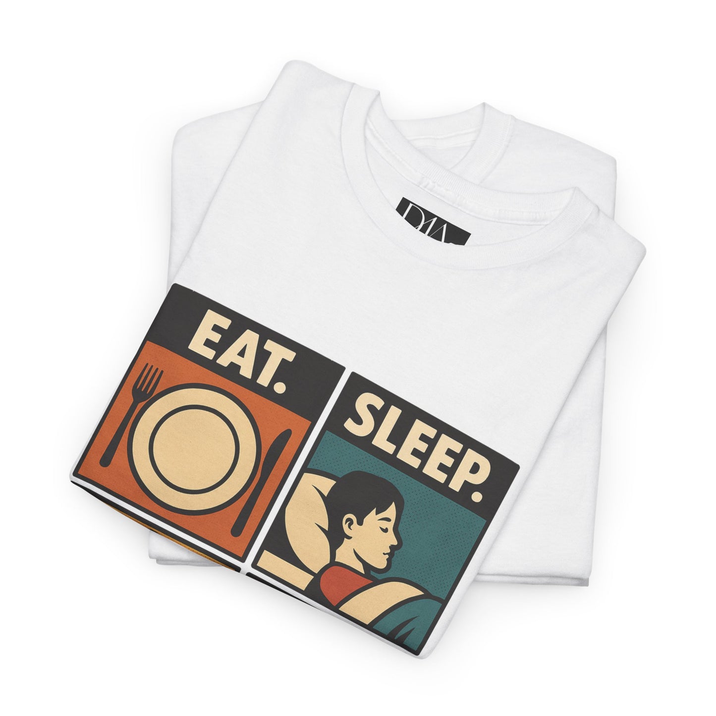 Eat Sleep Dart Repeat Vintage Comic T-Shirt - Darts4All