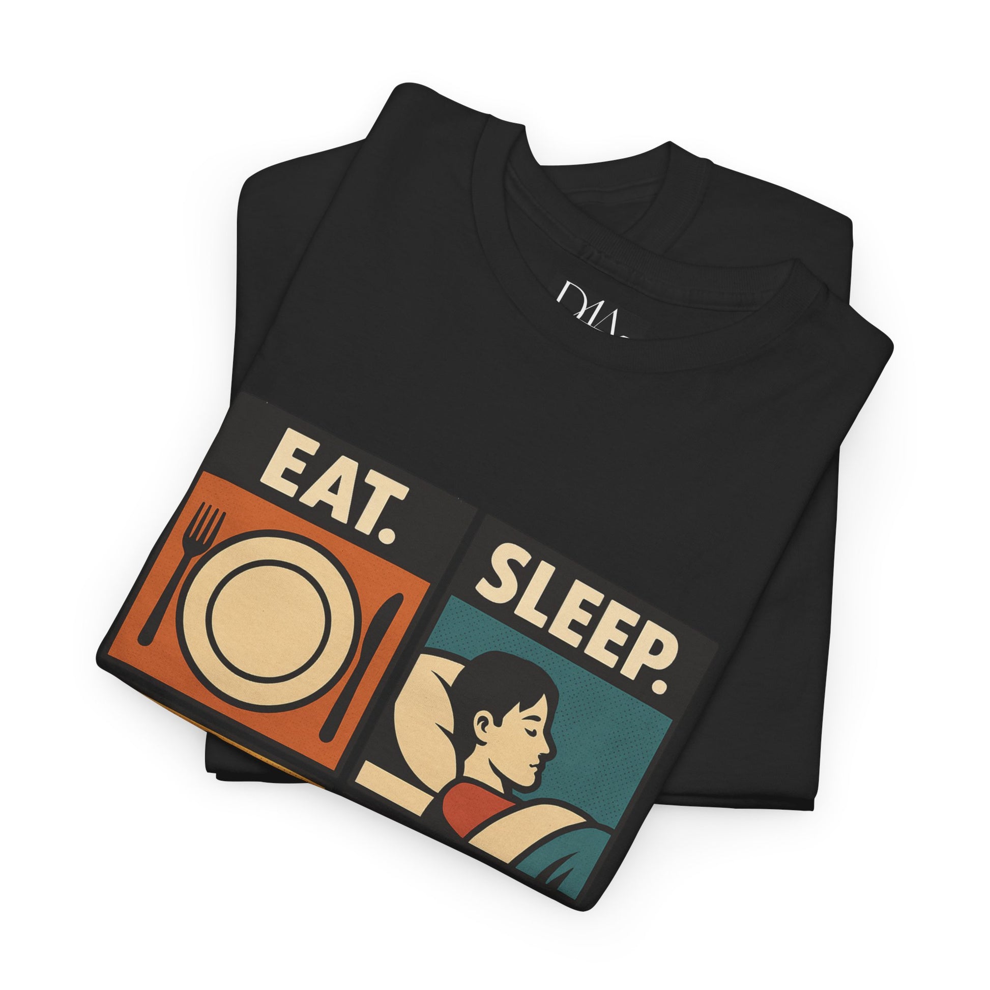 Eat Sleep Dart Repeat Vintage Comic T-Shirt - Darts4All